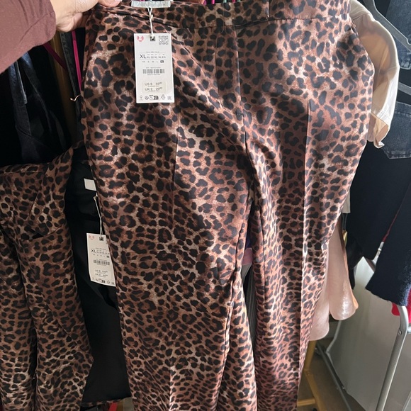 Zara Brown Leopard Print Blazer and pants suit - Picture 7 of 7
